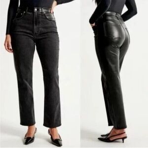 Abercrombie & Fitch Women's Black Straight Leg Jeans